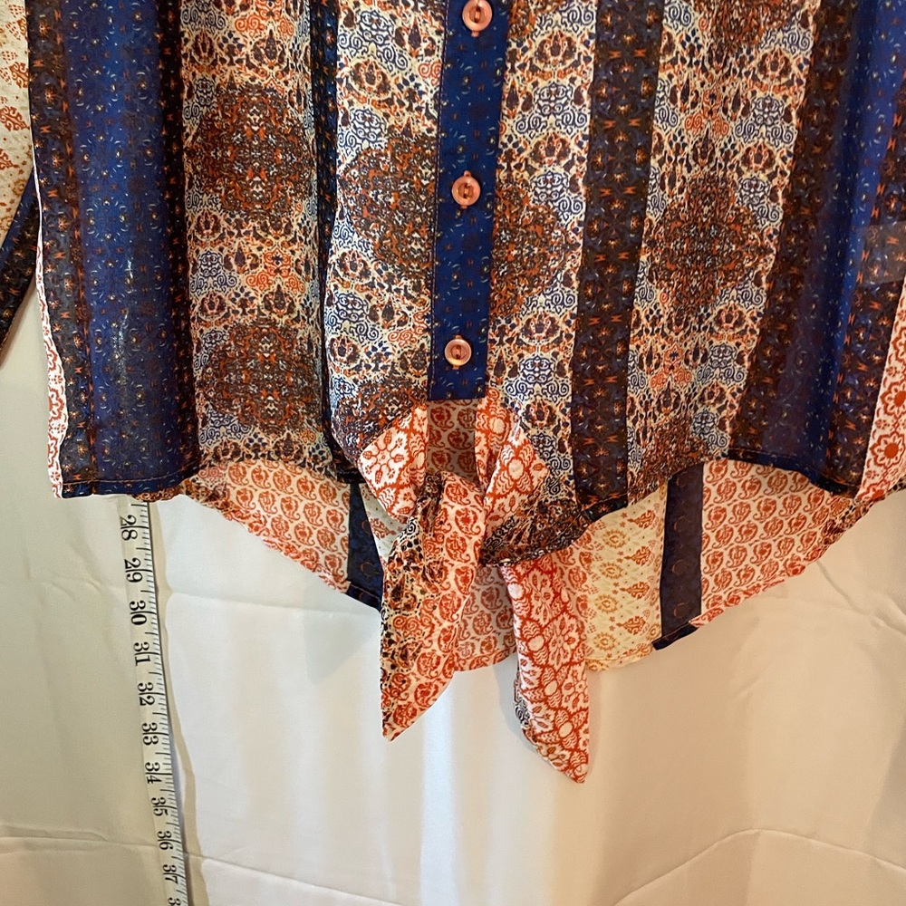 One World Multicolor Patterned Blouse - image 5